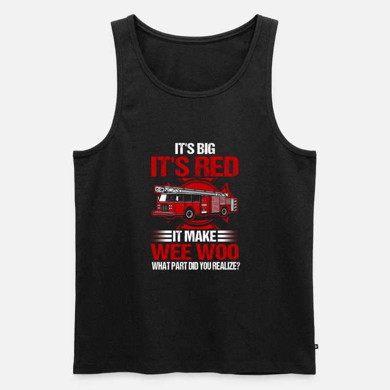 Funny Firefighter Firefighting - Men's Premium Organic Tank Top - black