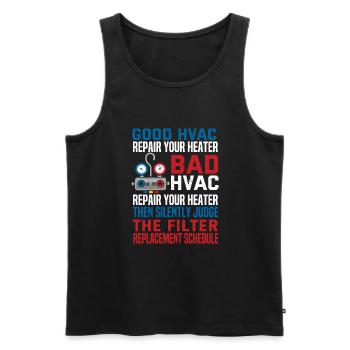 HVAC Tech AC Repairman Technician - Men's Premium Organic Tank Top - black - Front - AI Model Male 178 light (178cm)