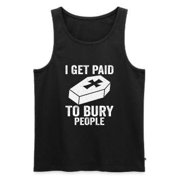 Funeral director Cremation mortician - Men's Premium Organic Tank Top - black - Front - AI Model Male 178 light (178cm)