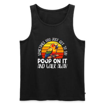 Sun conure - Men's Premium Organic Tank Top - black - Front - AI Model Male 178 light (178cm)