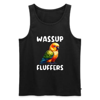 Sun conure - Men's Premium Organic Tank Top - black - Front - AI Model Male 178 light (178cm)
