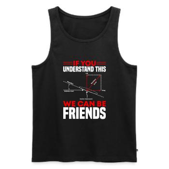 Aircraft aviation pilot aviator - Männer Premium Bio Tank Top - Schwarz - Vorne - Michal (187cm)