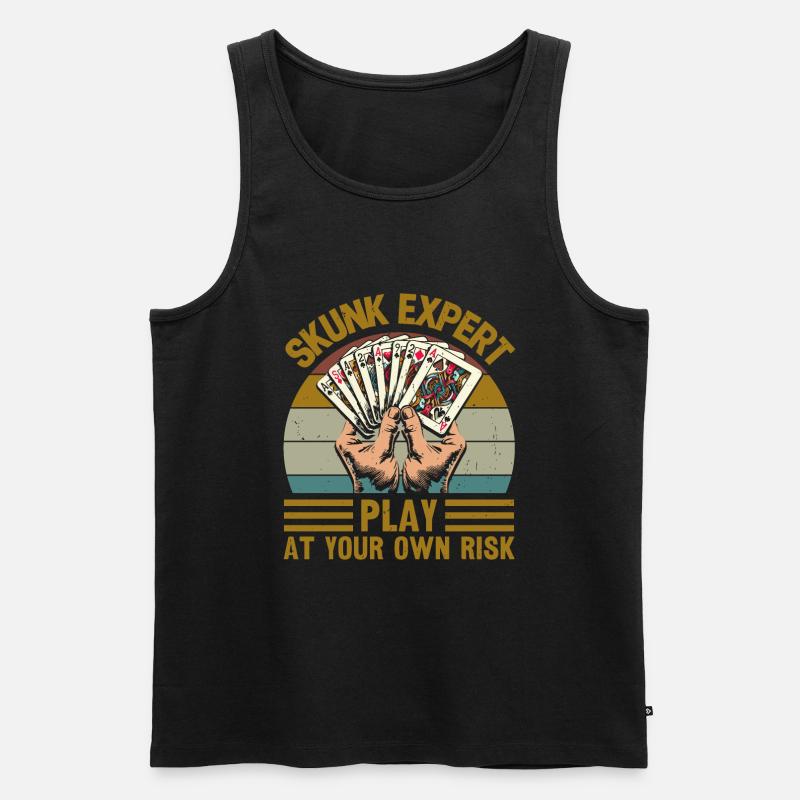 Cribbage - Männer Premium Bio Tank Top - Schwarz