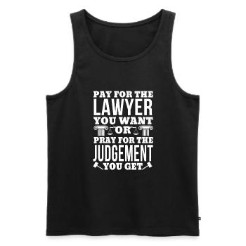 Lawyer Attorney - Men's Premium Organic Tank Top - black - Front - AI Model Male 178 light (178cm)