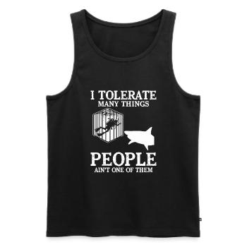 Marine biologist - Männer Premium Bio Tank Top - Schwarz - Vorne - AI Model Male 178 light (178cm)