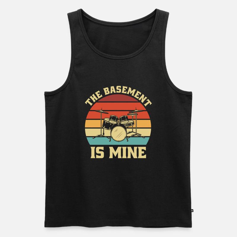 Drumming Drummer - Men's Premium Organic Tank Top - black