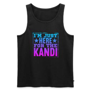 Kandi EDM Rave - Men's Premium Organic Tank Top - black - Front - AI Model Male 178 light (178cm)