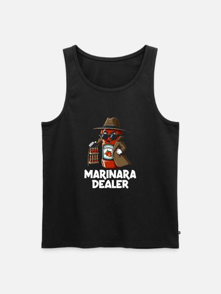 Marinara Dealer - Männer Premium Bio Tank Top - Schwarz