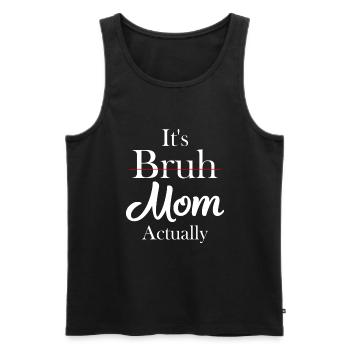 Maman maman maman bruh - Débardeur bio Premium Homme - noir - Devant - Michal (187cm)