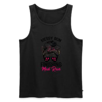Mud Run Boue Sistas Mudder - Débardeur bio Premium Homme - noir - Devant - Michal (187cm)