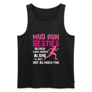 Mud Run Boue Sistas Mudder - Débardeur bio Premium Homme - noir - Devant - Michal (187cm)