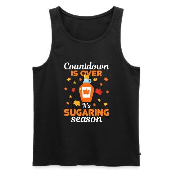 Maple syrup making maple tapping - Men's Premium Organic Tank Top - black - Front - AI Model Male 178 light (178cm)