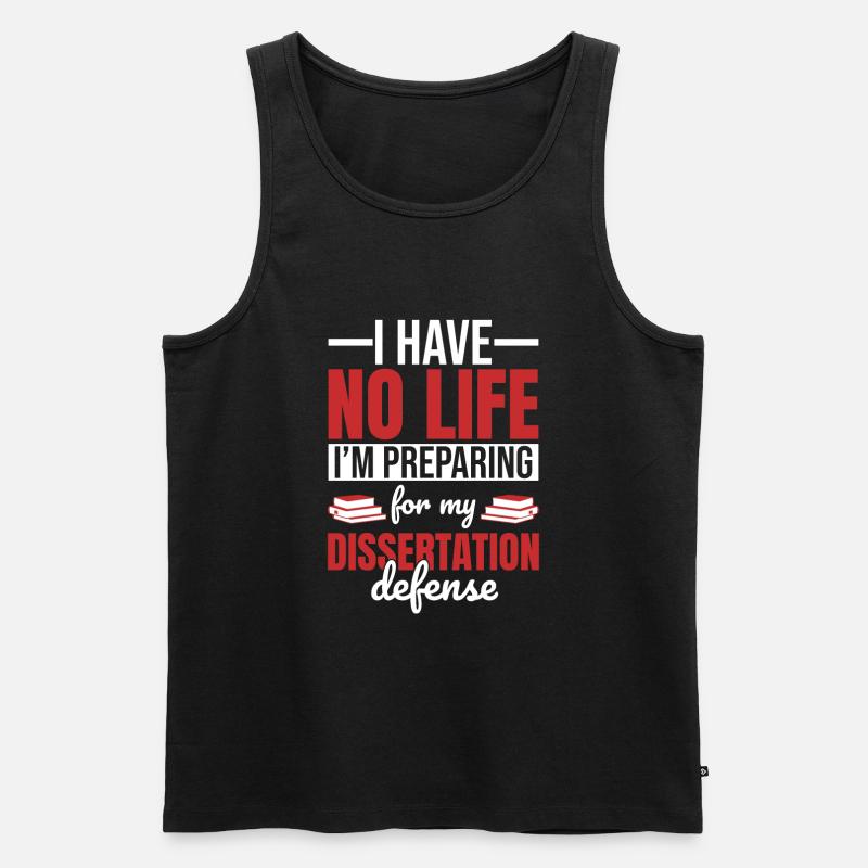Dissertation student - Men's Premium Organic Tank Top - black
