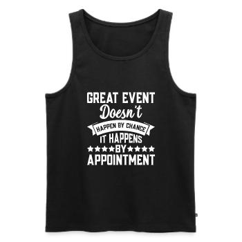 Event Planner - Männer Premium Bio Tank Top - Schwarz - Vorne - AI Model Male 178 light (178cm)