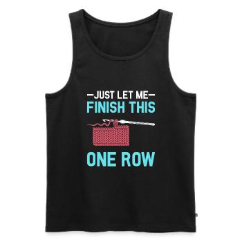 Funny Crocheting crocheter Crochet - Männer Premium Bio Tank Top - Schwarz - Vorne - AI Model Male 178 light (178cm)