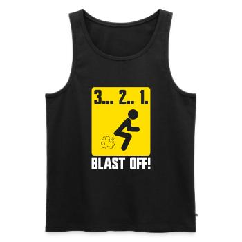 Farting tee for Farter - Men's Premium Organic Tank Top - black - Front - Michal (187cm)