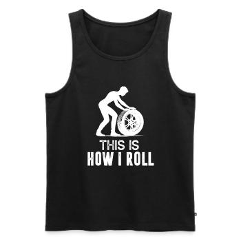 Tire Guy - Männer Premium Bio Tank Top - Schwarz - Vorne - AI Model Male 178 light (178cm)