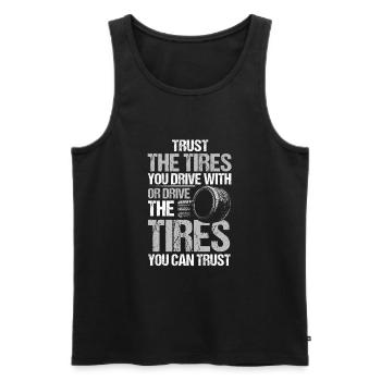 Tire Guy - Männer Premium Bio Tank Top - Schwarz - Vorne - AI Model Male 178 light (178cm)