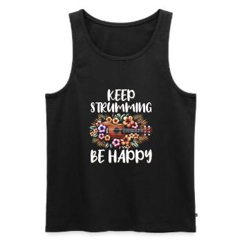 Ukulele Uke Lover - Männer Premium Bio Tank Top - Schwarz - Vorne - Michal (187cm)