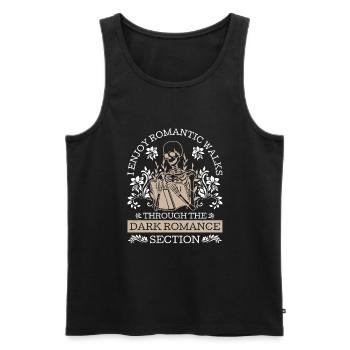 Dark Romance Smut Reader - Men's Premium Organic Tank Top - black - Front - AI Model Male 178 light (178cm)