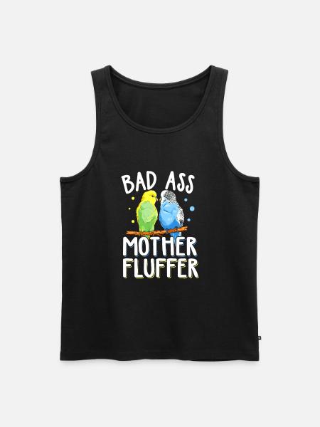 Parakeet mom Budgie - Männer Premium Bio Tank Top - Schwarz