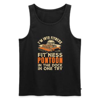 Boating Pontoon boat captain - Männer Premium Bio Tank Top - Schwarz - Vorne - Michal (187cm)