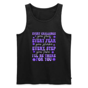 Peer Support Specialist PSS - Männer Premium Bio Tank Top - Schwarz - Vorne - Michal (187cm)