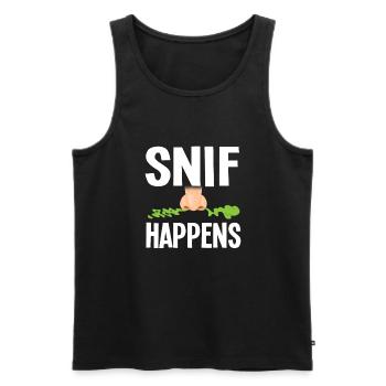 Funny Fart Sniffer - Männer Premium Bio Tank Top - Schwarz - Vorne - AI Model Male 178 light (178cm)
