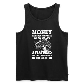Flathead Catfish cat fishing - Männer Premium Bio Tank Top - Schwarz - Vorne - AI Model Male 178 light (178cm)