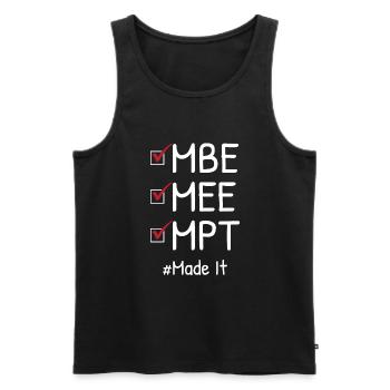 Étudiante en droit survivante de l’examen du barreau - Débardeur bio Premium Homme - noir - Devant - Michal (187cm)