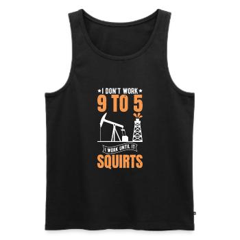 Oilfied Worker Oil rig worker - Men's Premium Organic Tank Top - black - Front - AI Model Male 178 light (178cm)