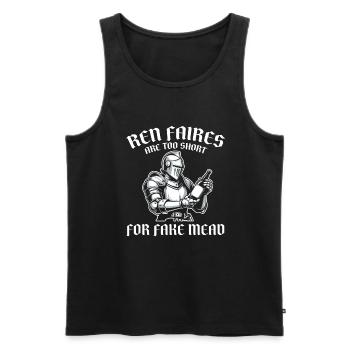 Ren Faire Funny Renaissance Festival - Débardeur bio Premium Homme - noir - Devant - AI Model Male 178 light (178cm)