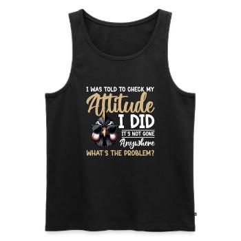 Guinea Hen Guinea Fowl - Männer Premium Bio Tank Top - Schwarz - Vorne - AI Model Male 178 light (178cm)