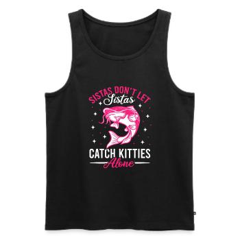 Flathead Catfish cat fishing - Männer Premium Bio Tank Top - Schwarz - Vorne - AI Model Male 178 light (178cm)