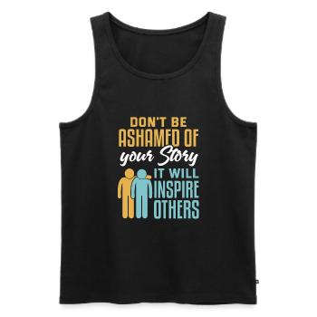 Peer Support Specialist PSS - Männer Premium Bio Tank Top - Schwarz - Vorne - Michal (187cm)