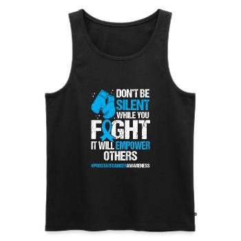 Prostate cancer warrior prostate removal - Men's Premium Organic Tank Top - black - Front - Michal (187cm)