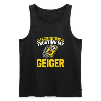 Nuclear engineering engineer - Men's Premium Organic Tank Top - black - Front - AI Model Male 178 light (178cm)