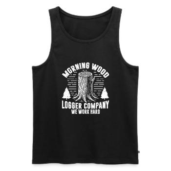 Log Truck Driver Timber Lorry Funny Logging Truck - Männer Premium Bio Tank Top - Schwarz - Vorne - AI Model Male 178 light (178cm)