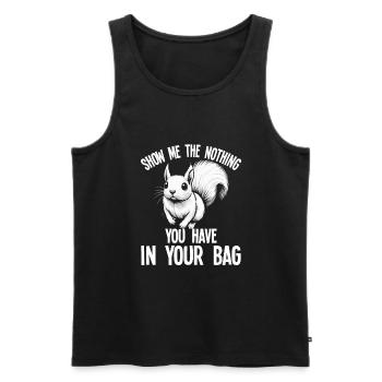 Squirrel Lover - Men's Premium Organic Tank Top - black - Front - AI Model Male 178 light (178cm)