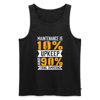 Maintenance tech - Men's Premium Organic Tank Top - black - Front - AI Model Male 178 light (178cm)