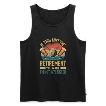 Golf Golfer - Männer Premium Bio Tank Top - Schwarz - Vorne - Michal (187cm)
