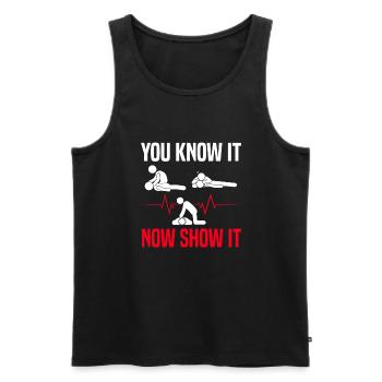 CPR Instructor - Männer Premium Bio Tank Top - Schwarz - Vorne - AI Model Male 178 light (178cm)