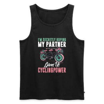 Tandem Bike - Männer Premium Bio Tank Top - Schwarz - Vorne - AI Model Male 178 light (178cm)