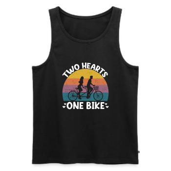Tandem Bike - Männer Premium Bio Tank Top - Schwarz - Vorne - AI Model Male 178 light (178cm)