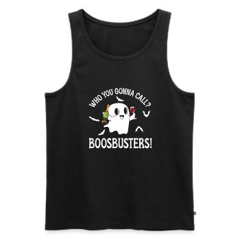 Cute Ghost halloween - Men's Premium Organic Tank Top - black - Front - AI Model Male 178 light (178cm)