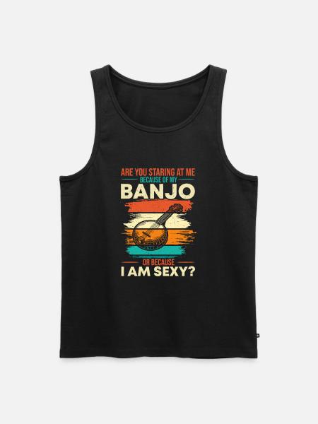 Bluegrass Banjo - Men's Premium Organic Tank Top - black