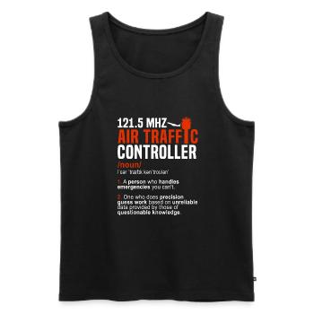 Air traffic controller - Men's Premium Organic Tank Top - black - Front - AI Model Male 178 light (178cm)