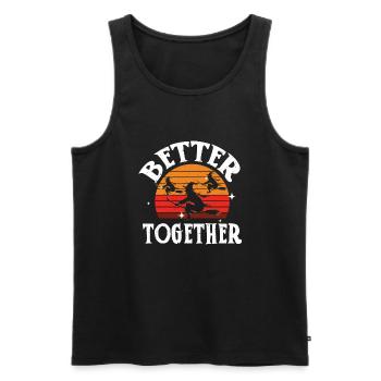 halloween witch funny halloween - Männer Premium Bio Tank Top - Schwarz - Vorne - Michal (187cm)