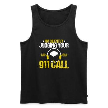 Dispatch Operator - Männer Premium Bio Tank Top - Schwarz - Vorne - AI Model Male 178 light (178cm)