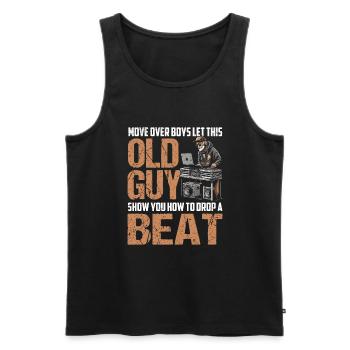 DJ EDM disc jockey - Men's Premium Organic Tank Top - black - Front - AI Model Male 178 light (178cm)